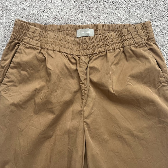 Everlane Cotton Relaxed Casual Cropped Pants, tan size 8 - Picture 3 of 9